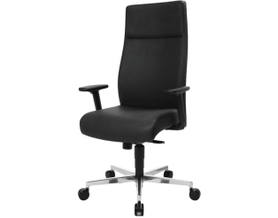 Chaise de bureau en cuir Noir Chief 300