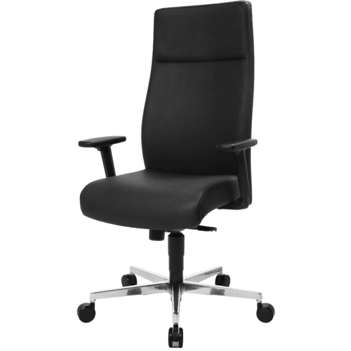 Chaise de bureau en cuir Noir Chief 300