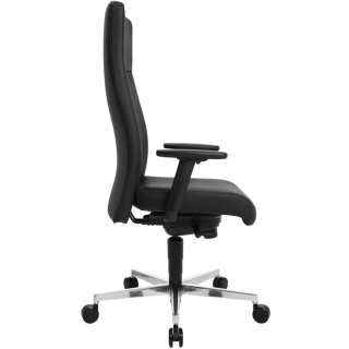 Chaise de bureau en cuir Noir Chief 300
