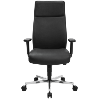 Chaise de bureau en cuir Noir Chief 300