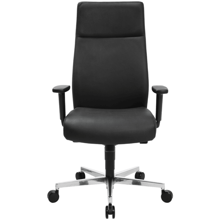 Chaise de bureau en cuir Noir Chief 300