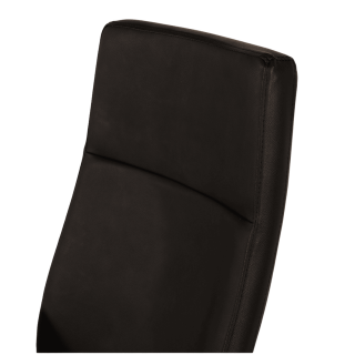 Chaise de bureau en cuir Noir Chief 300
