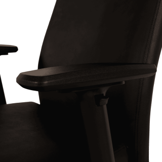 Chaise de bureau en cuir Noir Chief 300