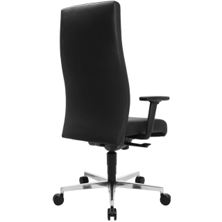 Chaise de bureau en cuir Noir Chief 300