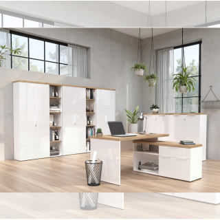 Commode 2 portes Basso - Easy - bianco et cadiz