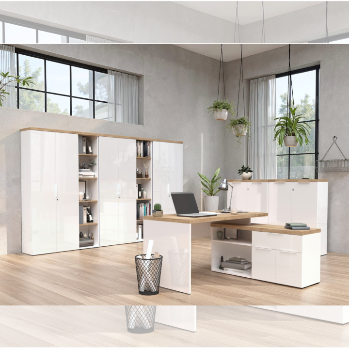 Commode 2 portes Basso - Easy - bianco et cadiz