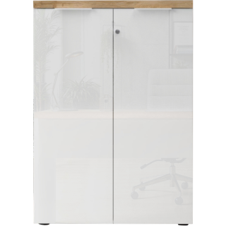 Commode 2 portes Basso - Easy - bianco et cadiz