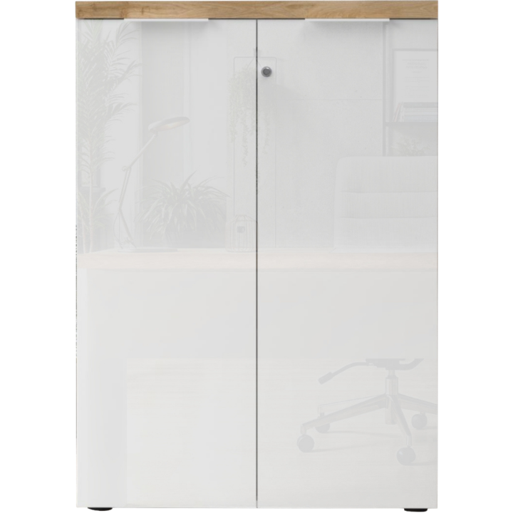 Commode 2 portes Basso - Easy - bianco et cadiz