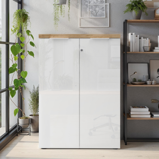 Commode 2 portes Basso - Easy - bianco et cadiz