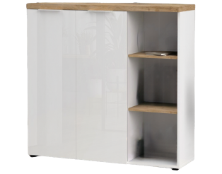 Commode 2 portes Easy - bianco et cadiz