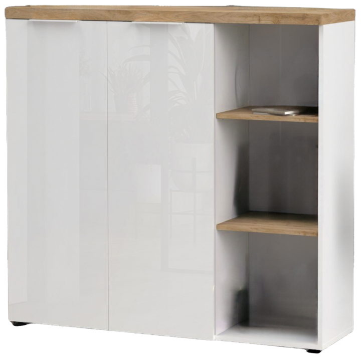 Commode 2 portes Easy - bianco et cadiz
