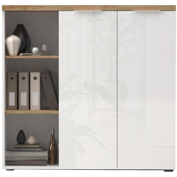 Commode 2 portes Easy - bianco et cadiz