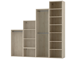 Dressing Casa escalier 240 cm Chêne hickory