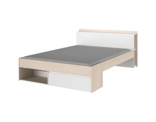 Lit 160x200 Most blanc/acacia clair