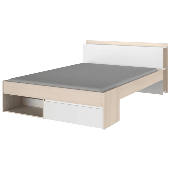 Lit 160x200 Most blanc/acacia clair