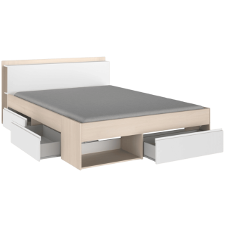 Lit 160x200 Most blanc/acacia clair