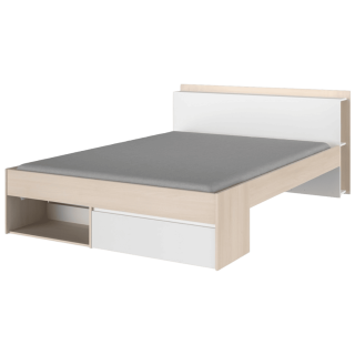 Lit 140x200 Most blanc/acacia clair