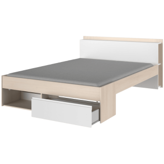 Lit 140x200 Most blanc/acacia clair