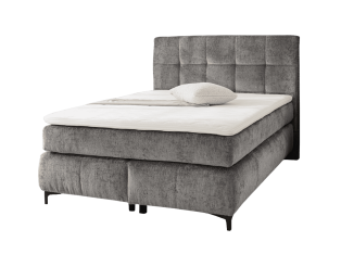 Beatrice - Lit box complet 140 x 200 cm Chenille gris