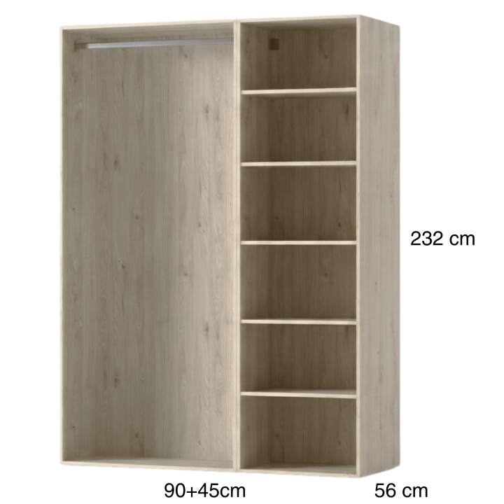 Dressing Casa 135 cm chêne Hickory