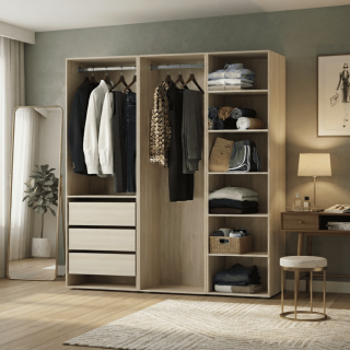 Drssing Casa 135 cm chêne hickory