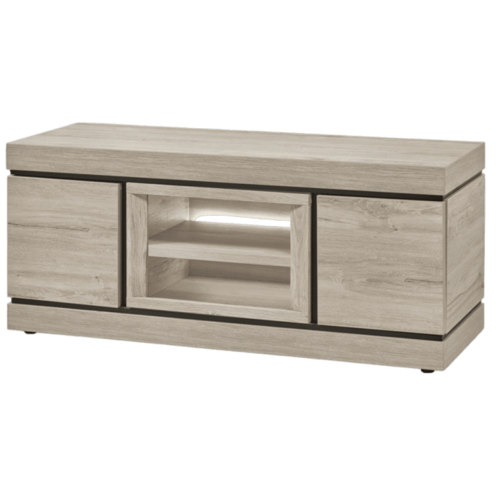 Meuble TV Belluno 1 chêne millenium gris
