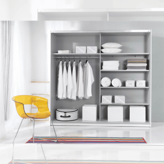 Armoire 2 portes (180cm) Beta blanc