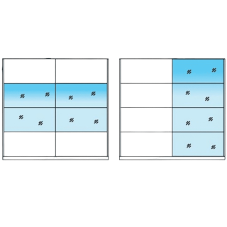 Armoire 2 portes coulissantes Beta noir 180 cm