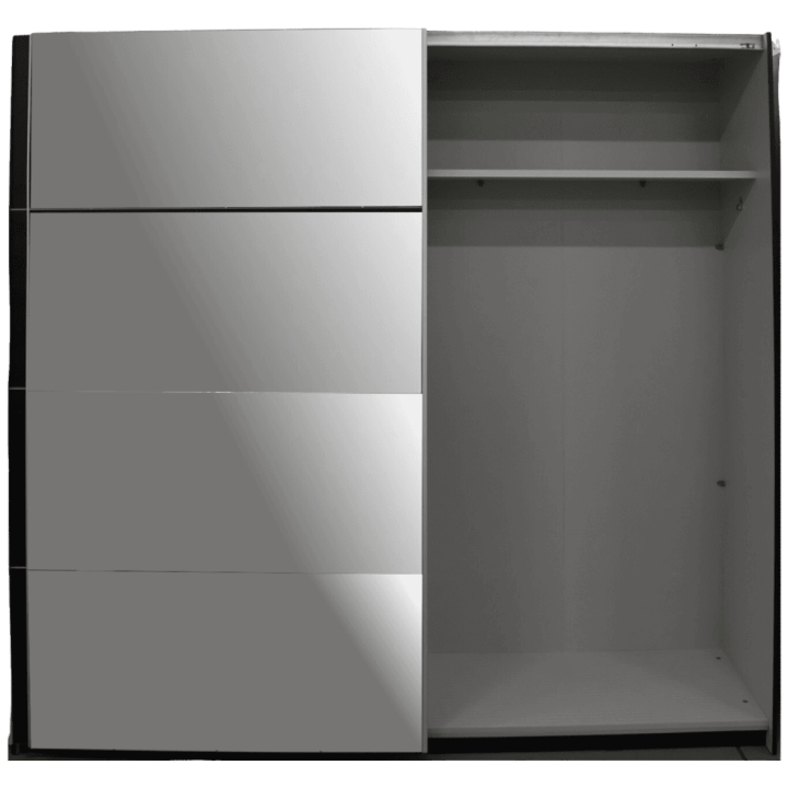 Armoire 2 portes coulissantes Beta noir 180 cm
