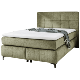 Beatrice - Lit box complet 140 x 200 cm Chenille vert