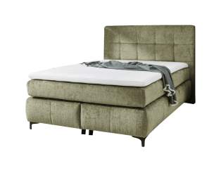 Beatrice - Lit box complet 140 x 200 cm Chenille vert