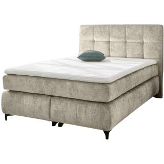 Beatrice - Lit box complet 140 x 200 cm Chenille beige