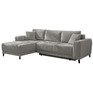 Canapé d'angle convertible Beverly chenille gris