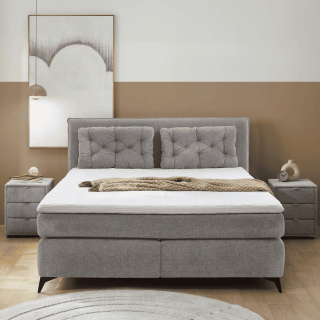 Lit boxspring complet Chalet beige
