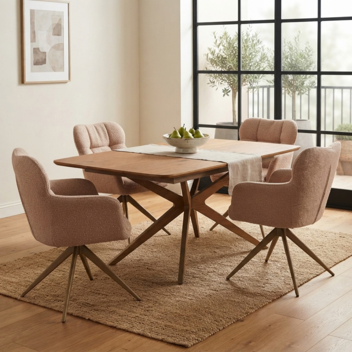 Chaise Macao pivotante taupe