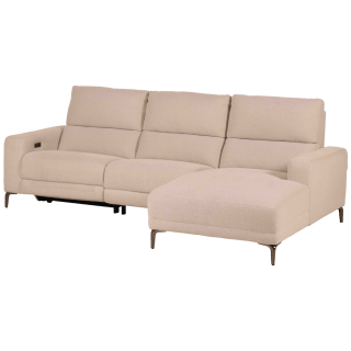 Salon d'angle droit Cologne Beige avec relax électrique