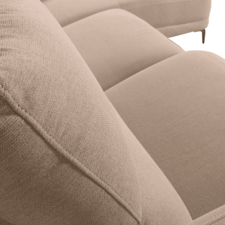 Salon d'angle droit Cologne Beige avec relax électrique