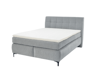 Lit boxspring 180x200cm Gitta tissu aqua