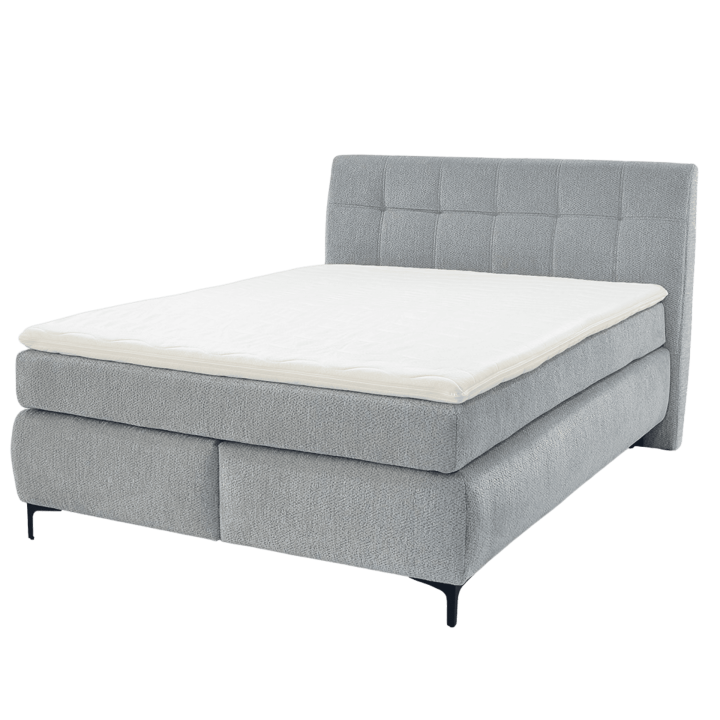 Lit boxspring 180x200cm Gitta tissu aqua