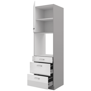 Colonne 3 tiroirs 1 porte four 60 cm bianka
