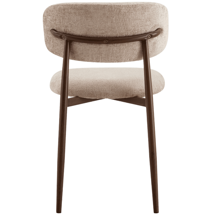Chaise Nono beige et noyer