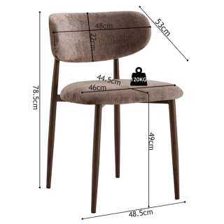 Chaise Nono Sable et Noyer