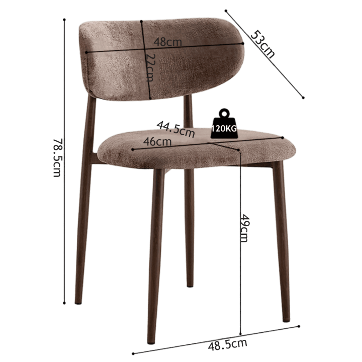 Chaise Nono Sable et Noyer