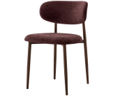 Chaise Nono Mauve foncé et noyer