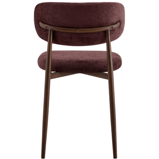 Chaise Nono Mauve foncé et noyer