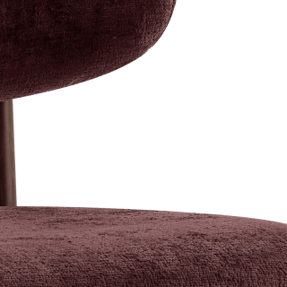 Chaise Nono Mauve foncé et noyer