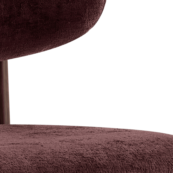 Chaise Nono Mauve foncé et noyer