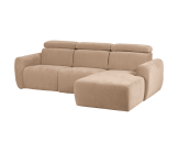 Salon d'angle droit Isola avec 1 relax éléctrique