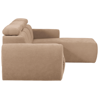 Salon d'angle droit Isola avec 1 relax éléctrique