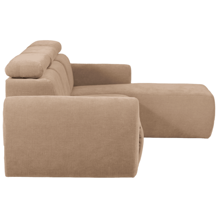 Salon d'angle droit Isola avec 1 relax éléctrique